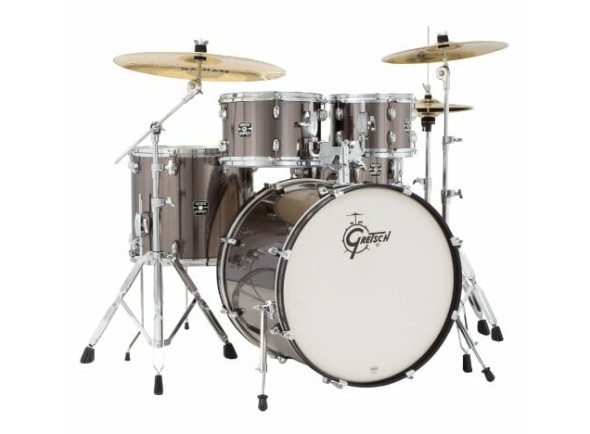 Gretsch Drums Energy 20 Drum Kit with Hardware and 3 Piece Paiste 101 Cymbal Pack Grey Steel Gretsch Drums Energy 20 Drum Kit with Hardware and 3 Piece Paiste 101 Cymbal Pack Grey Steel